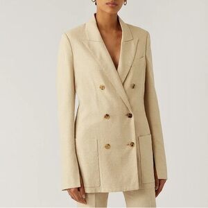 Joseph Cream Double-Breasted Blazer